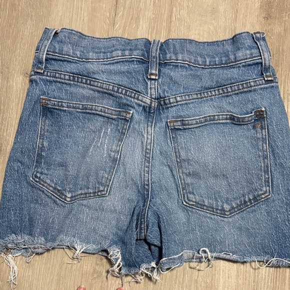 Madewell Light Blue Distressed Jean Shorts - Picture 2 of 4
